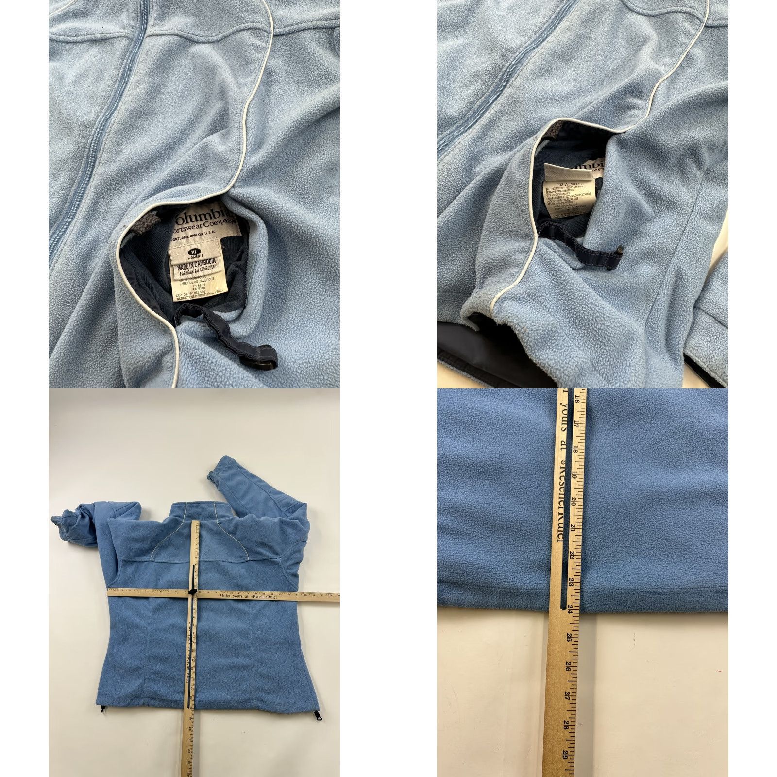 Vintage Columbia Jacket Women’s XL Blue Reversible Full Zip Up Winter Fleece Basic Jacket Womens Size XL / US 12-14 / IT 48-50 - 8 Thumbnail