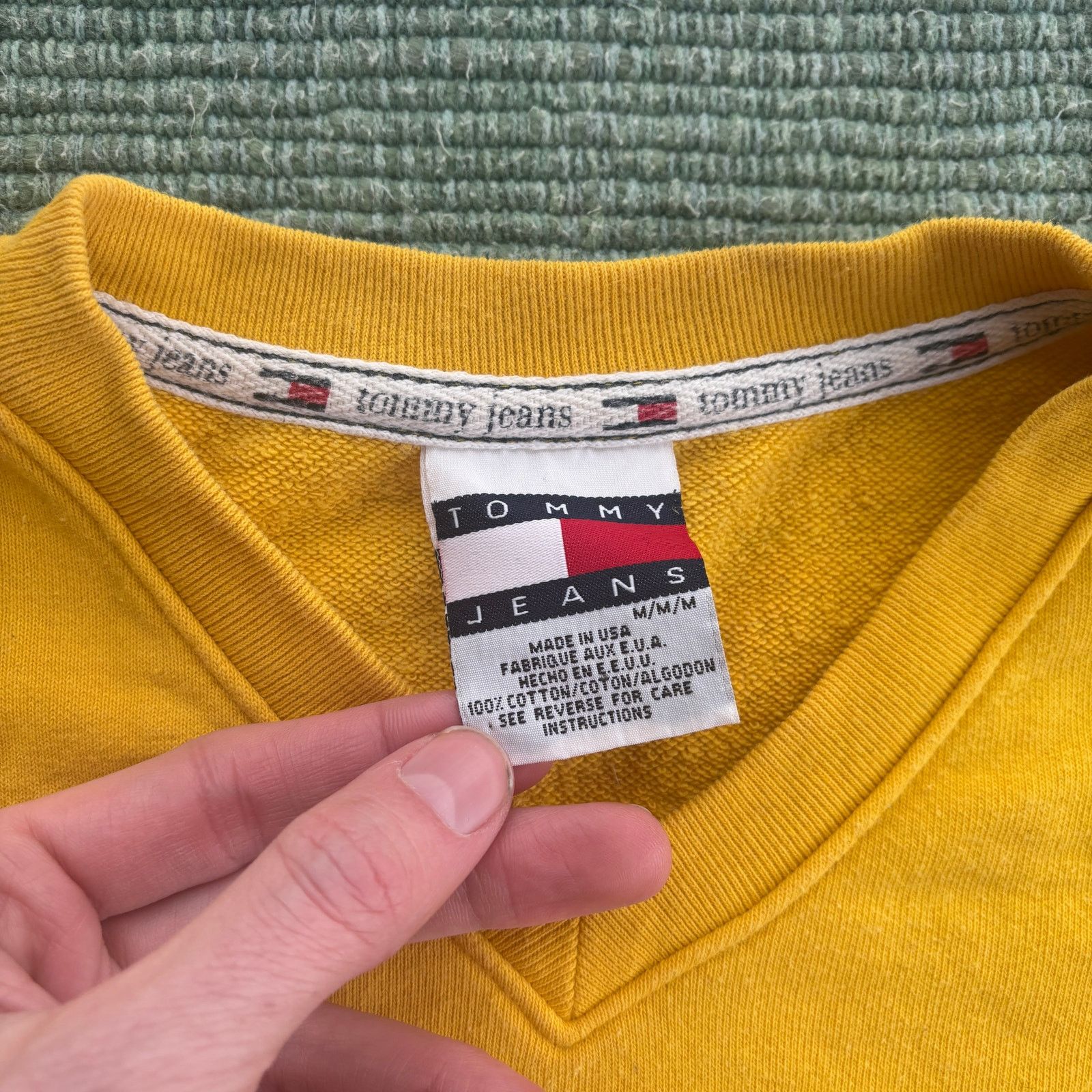 Tommy Hilfiger × Vintage Vintage 90s womens yellow Tommy Girl sweatshirt short sleeve Size M / US 6-8 / IT 42-44 - 3 Thumbnail