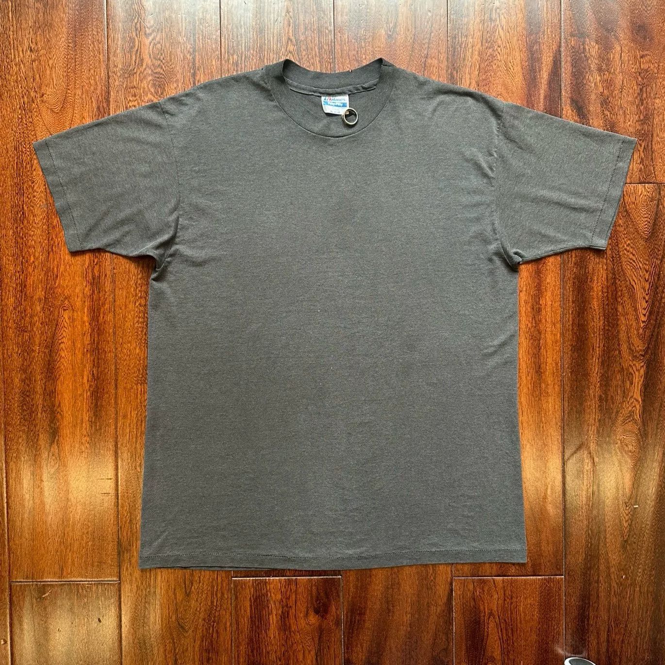 Vintage Vintage 80s Black Faded Blank Tee Size US M / EU 48-50 / 2 - 1 Thumbnail