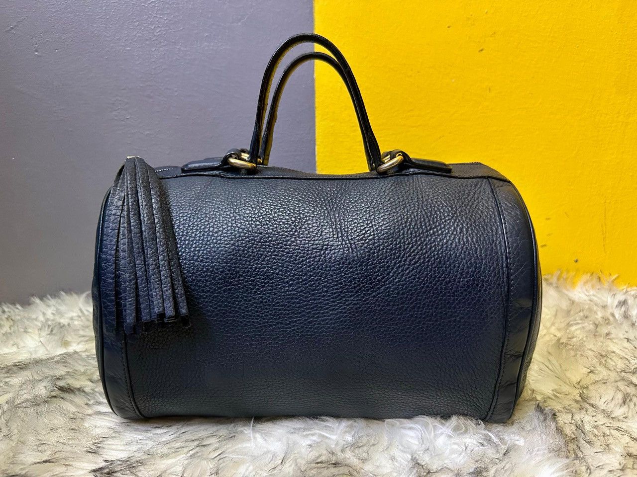 Gucci Authentic Gucci Soho Pebbled Leather Medium Boston Bag Size ONE SIZE - 3 Thumbnail