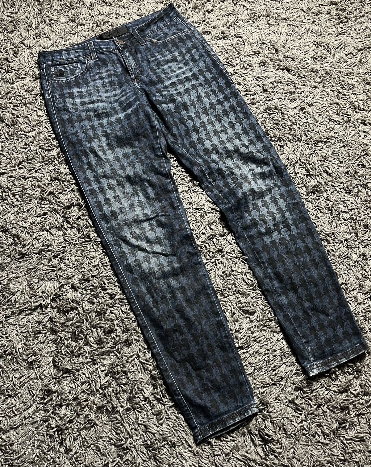 Karl Lagerfeld ARCHIVE Karl Lagerfeld "K" Silhouette Monogram Denim Pants Size US 30 / EU 46 - 2 Thumbnail