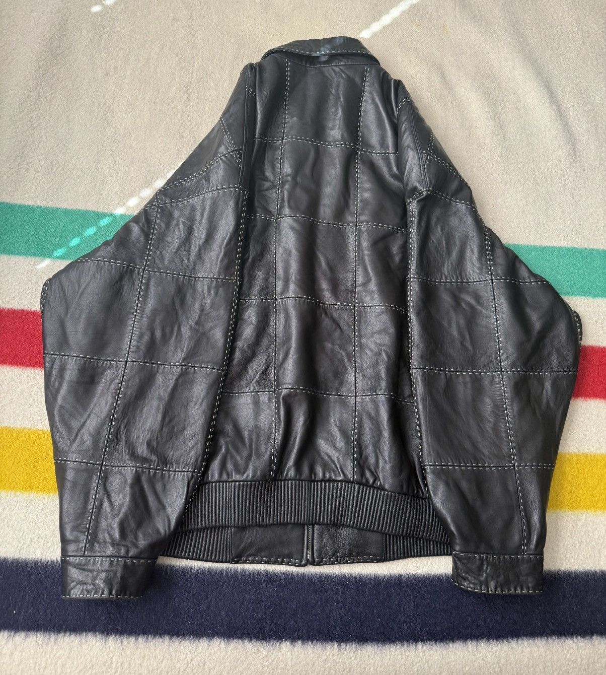 Pelle Pelle Vintage 90s Y2K Pelle Pelle Marc Buchanan Leather Jacket 56 Size US XXL / EU 58 / 5 - 2 Thumbnail