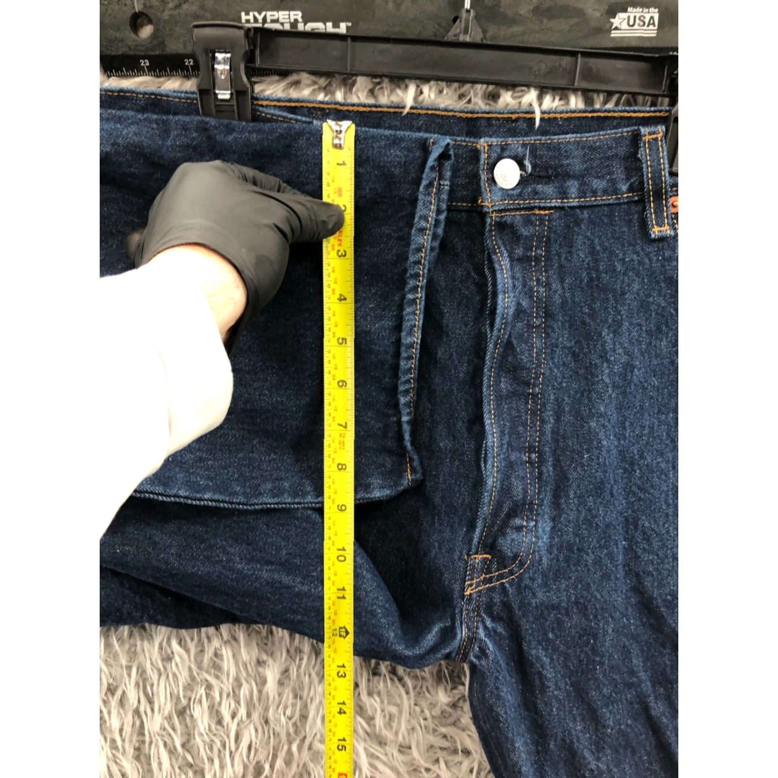 Old Navy VINTAGE Old Navy 501 Straight Jeans 40x32 Mens Mid Rise Dark Wash Blue Button Fly Size US 40 / EU 56 - 4 Thumbnail