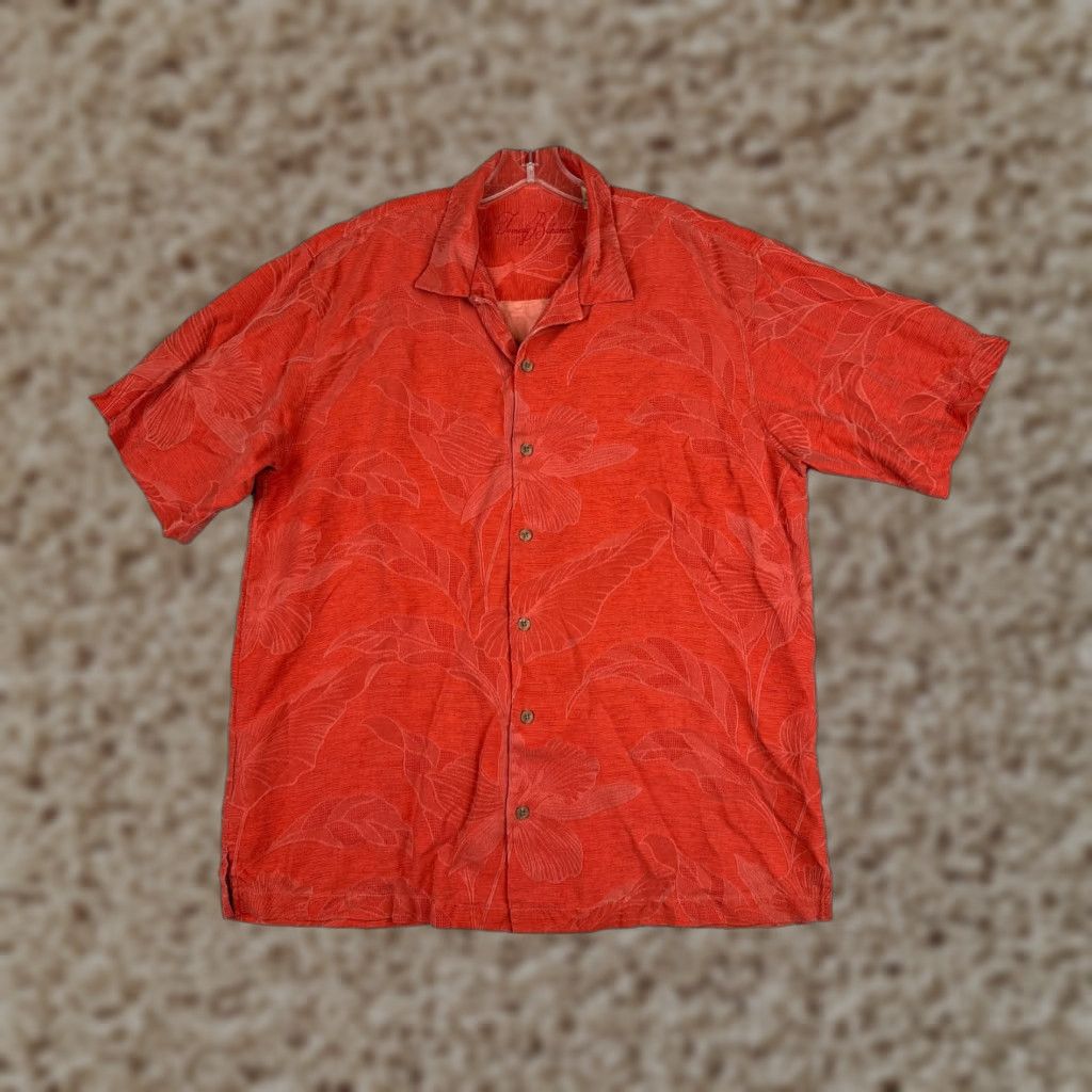 Tommy Bahama Tommy Bahama Shirt Men Large Red Floral Button Up Beach Resort Hawaiian Shirt Size US L / EU 52-54 / 3 - 1 Thumbnail