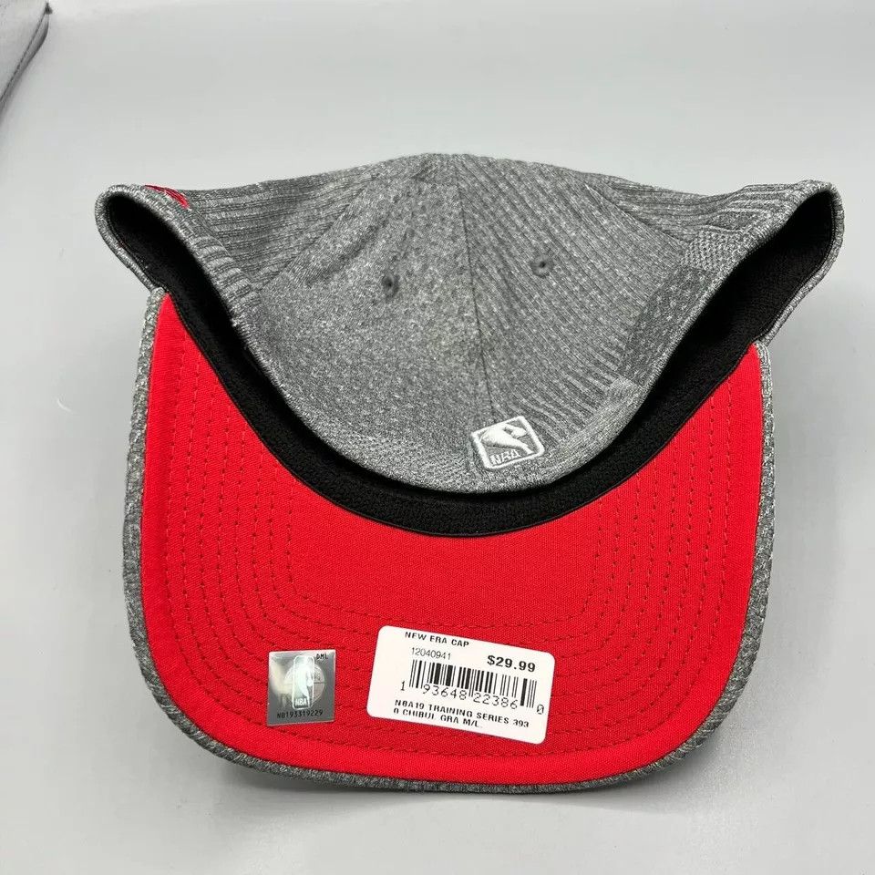 New Era Chicago Bulls Hat Men M-L Gray Stretch Fitted Cap New Size ONE SIZE - 6 Thumbnail