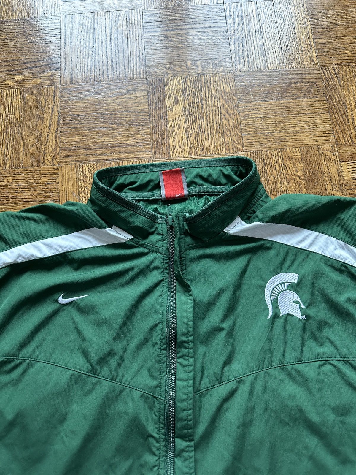 Nike × Vintage Vintage Y2K Nike Michigan State Windbreaker Jacket Size US L / EU 52-54 / 3 - 3 Thumbnail