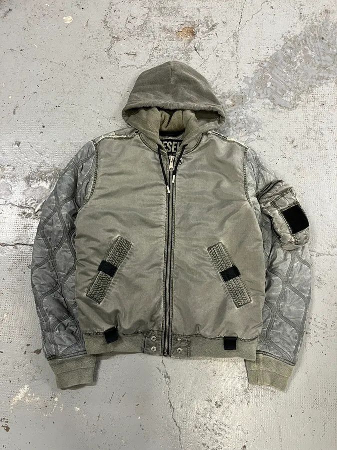 Diesel Diesel Astro Cargo Grey Bomber Jacket Size US M / EU 48-50 / 2 - 4 Thumbnail