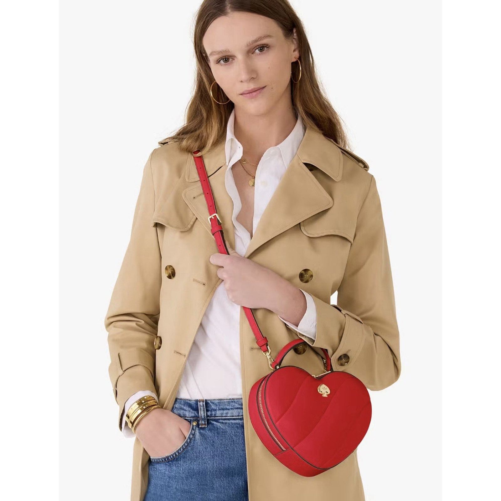 Kate Spade NWT $399 Kate Spade Leather Quilted Heart Crossbody Purse Size ONE SIZE - 2 Thumbnail