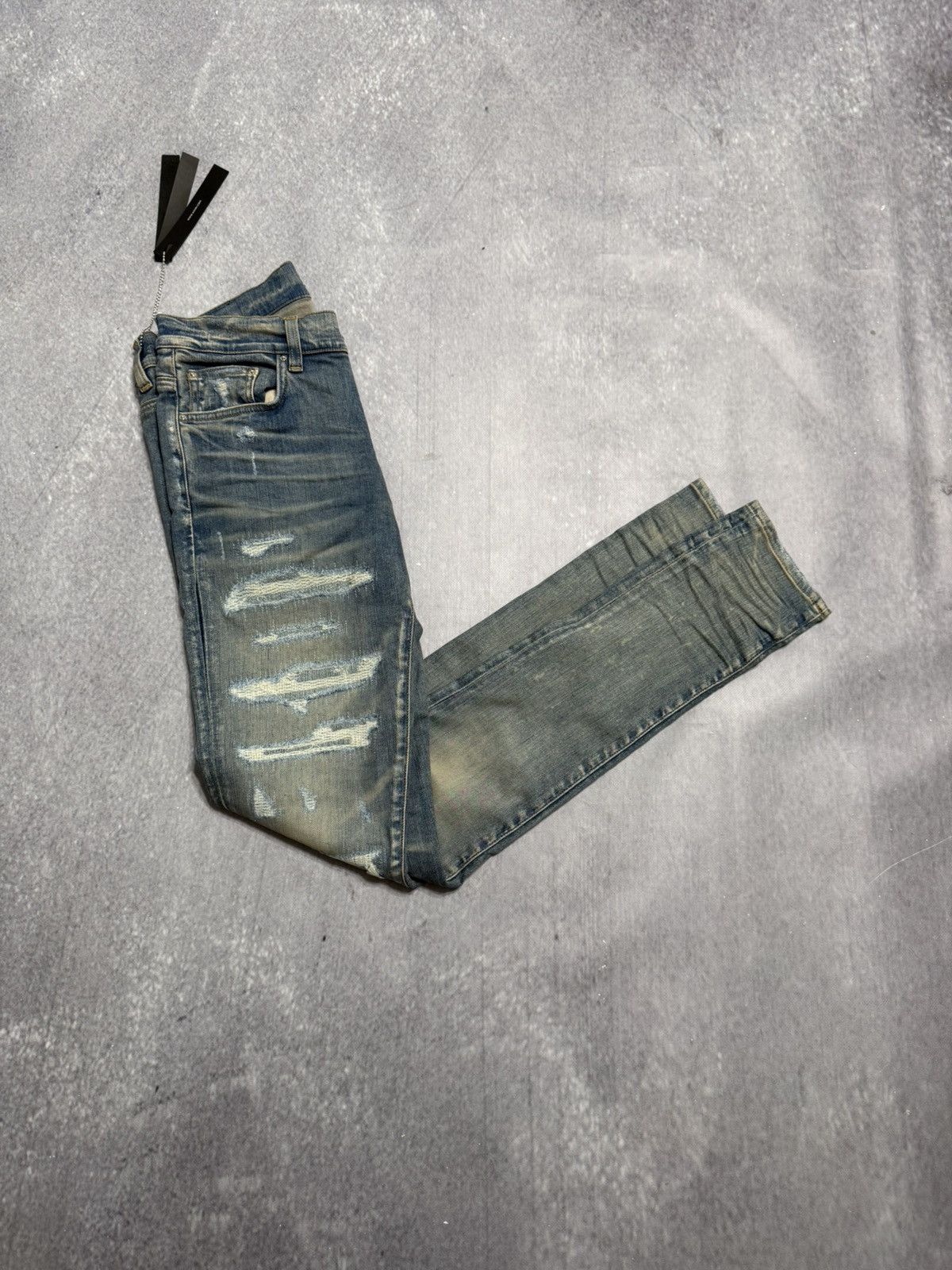 Amiri AMIRI Denim Repair Thrasher Jeans Size US 31 - 3 Thumbnail