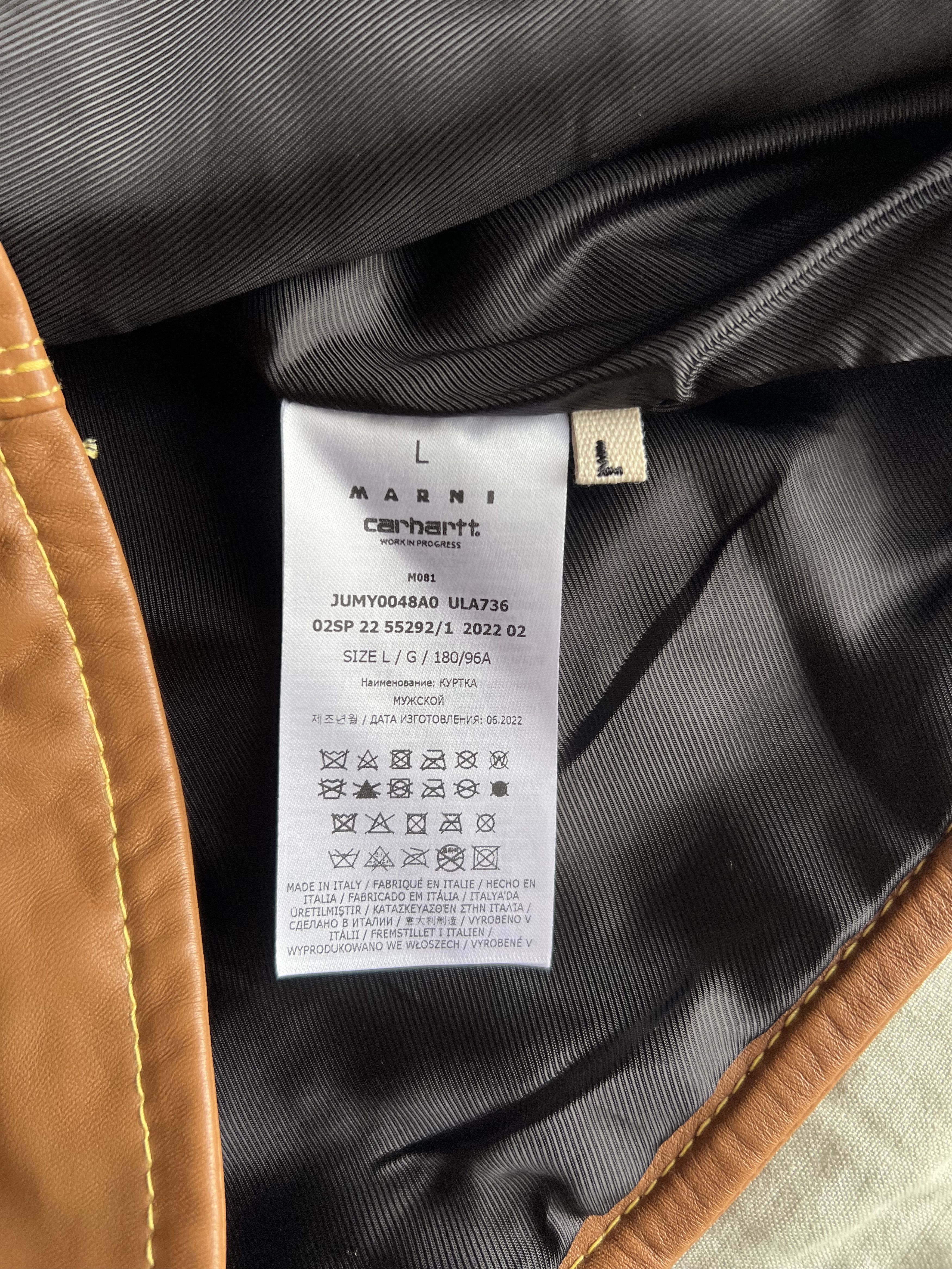 Carhartt Wip × Marni Marni Carhartt WIP Leather Chore Jacket + Single Knee Pants Size US L / EU 52-54 / 3 - 21 Thumbnail