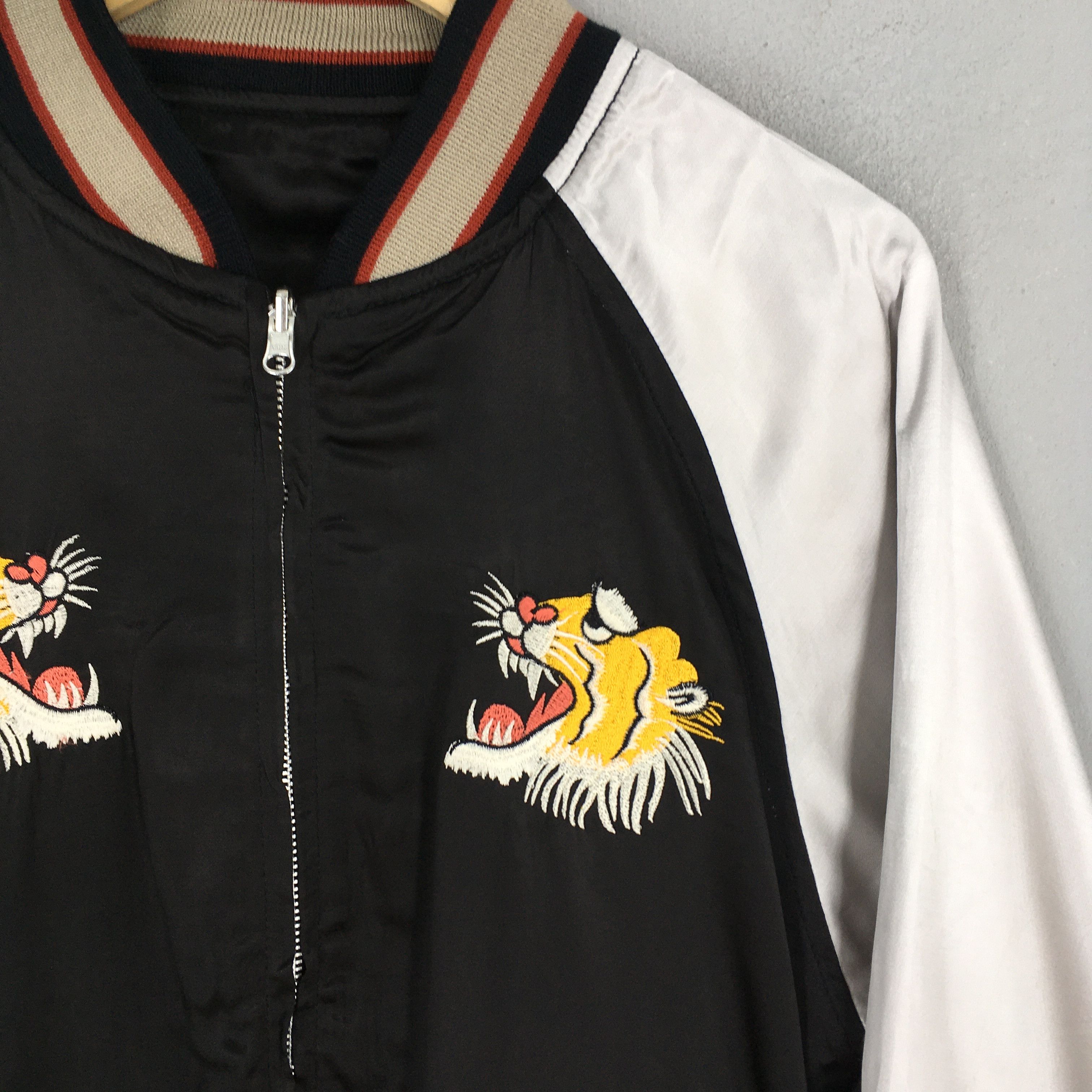 Japanese Brand Vintage Sukajan Yokosuka Tiger Souvenir Black Jacket Medium Size US M / EU 48-50 / 2 - 8 Thumbnail