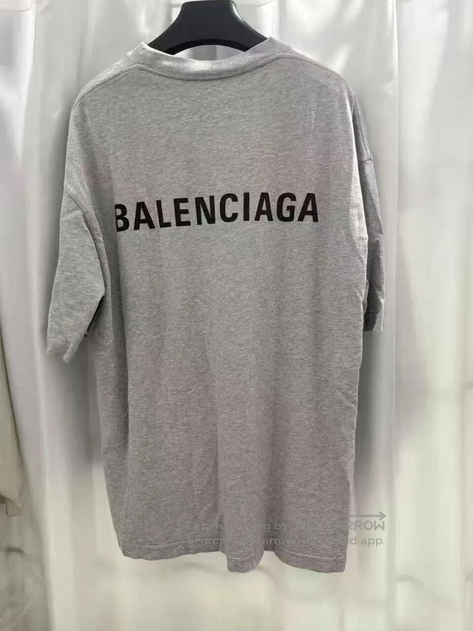 Balenciaga Balenciaga Grey Front and Back Printed Logo Short Sleeve| Size US S / EU 44-46 / 1 - 2 Thumbnail