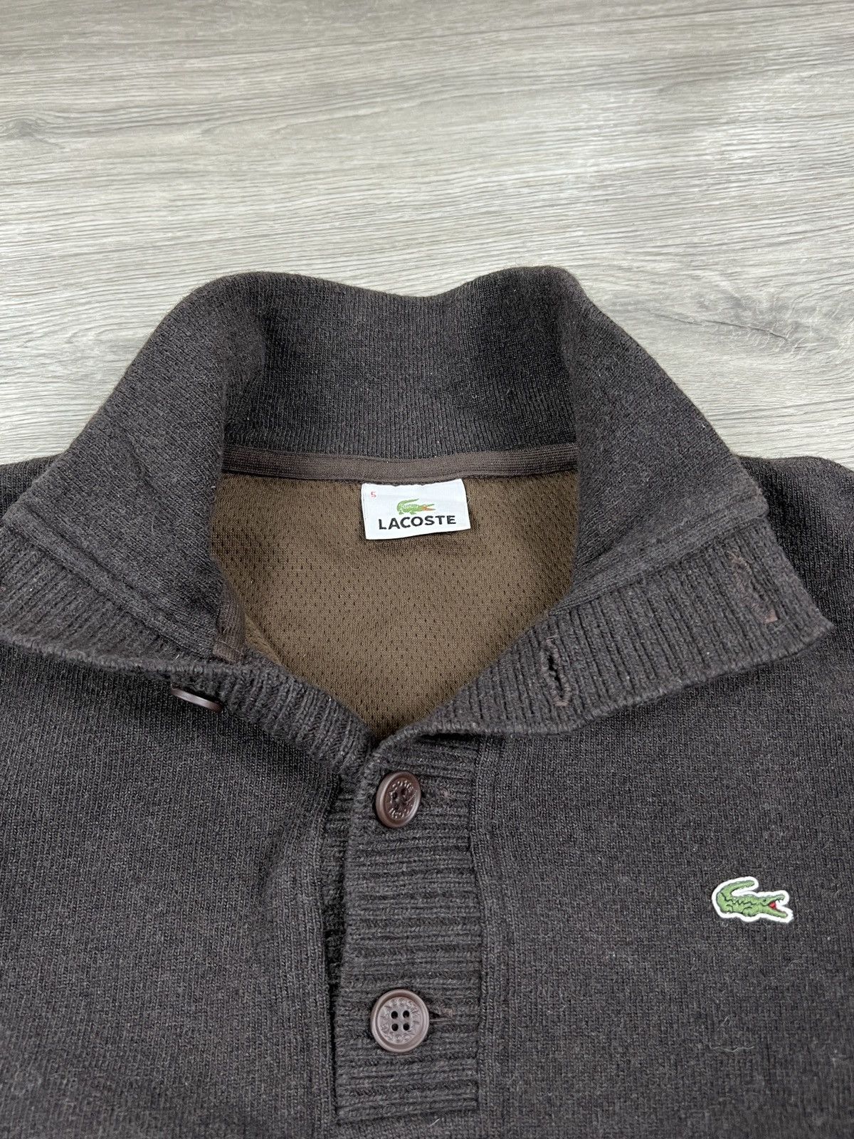 Lacoste Lacoste 90's Knitted Quarter-Button Pullover Wool Jumper Size US L / EU 52-54 / 3 - 4 Thumbnail