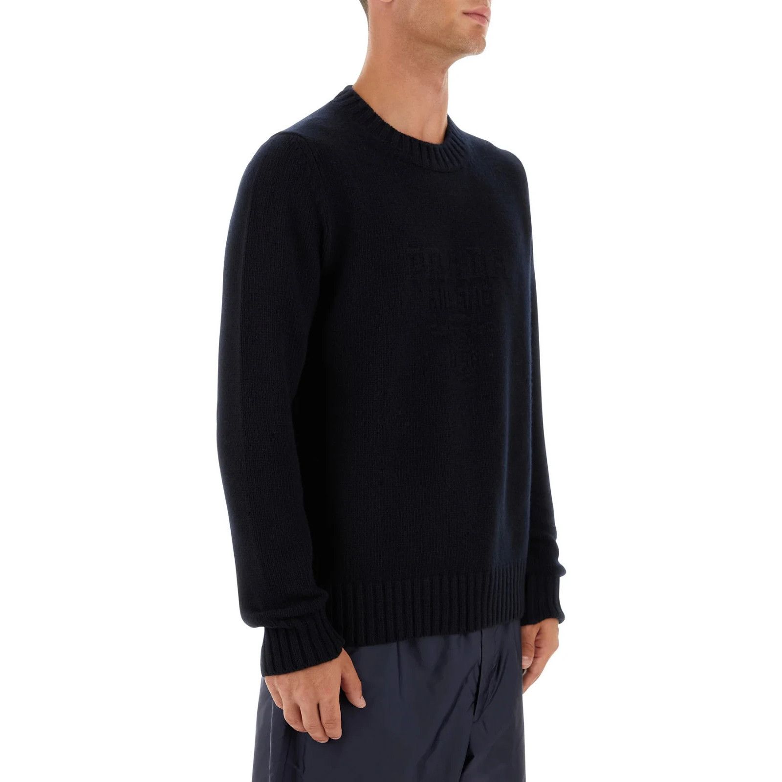 Prada PRADA Midnight Blue Wool Blend Sweater New & Authentic (Men' Size US L / EU 52-54 / 3 - 3 Thumbnail