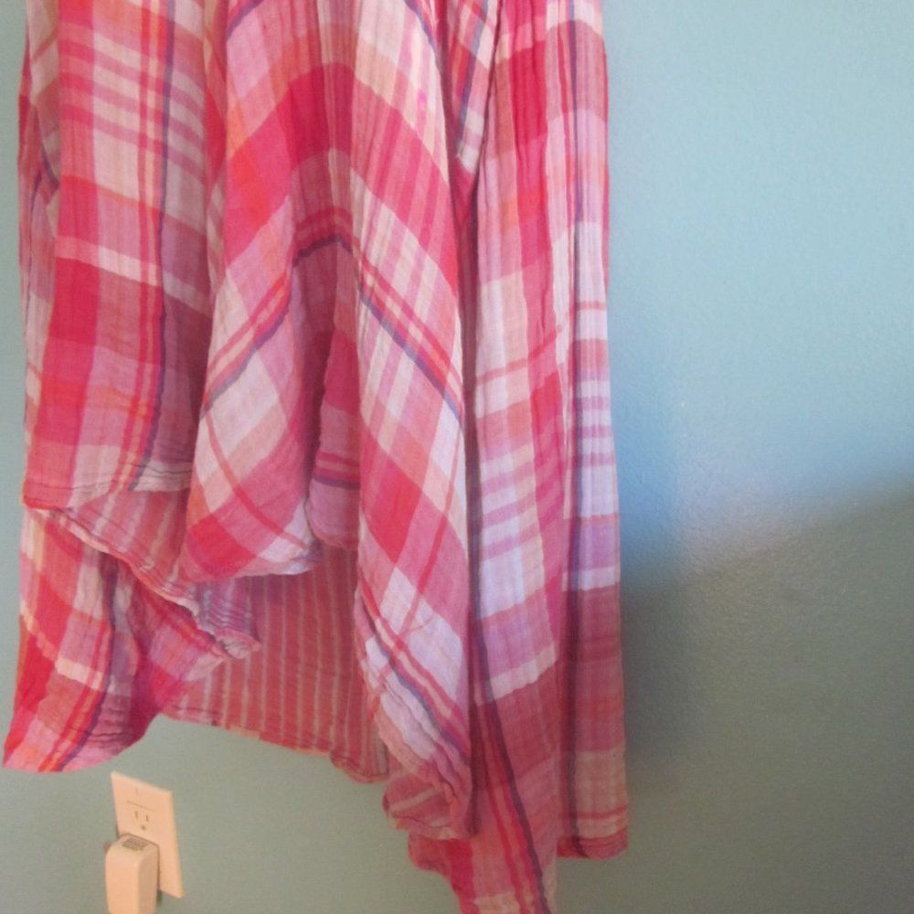 Anthropologie Anthropologie Maeve Summer Gauzy Cotton Pink Plaid Dress Siz Size S / US 4 / IT 40 - 12 Thumbnail