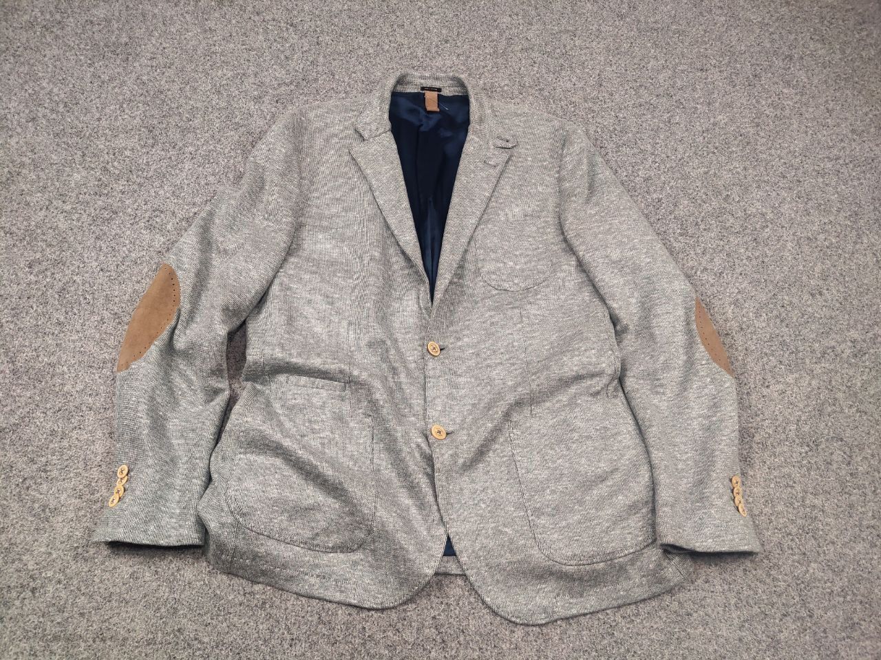 Massimo Dutti Massimo Dutti Design Grey Linen Blend Blazer Sports Jacket Size US L / EU 52-54 / 3 - 2 Thumbnail