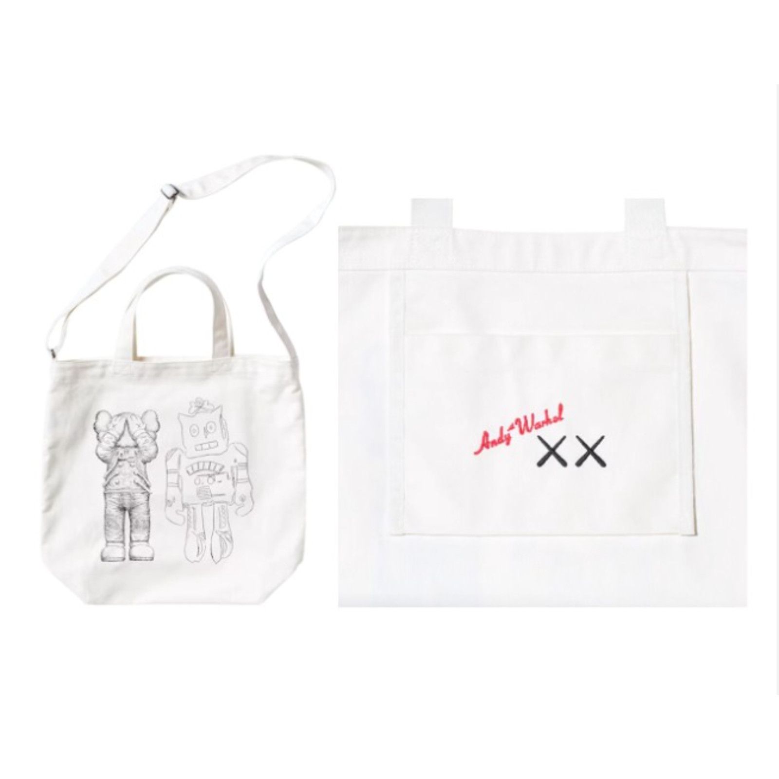 Uniqlo KAWS x Uniqlo Warhol Graphic Tote Bag White BRAND NEW Size ONE SIZE - 1 Thumbnail