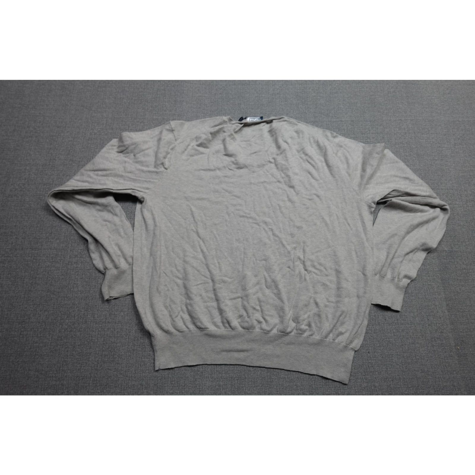 Polo Ralph Lauren Polo Ralph Lauren Sweater Mens L Gray V-Neck 100% Pima Cotton Pony Logo Knit Pullover Classic Casual Size US L / EU 52-54 / 3 - 4 Thumbnail