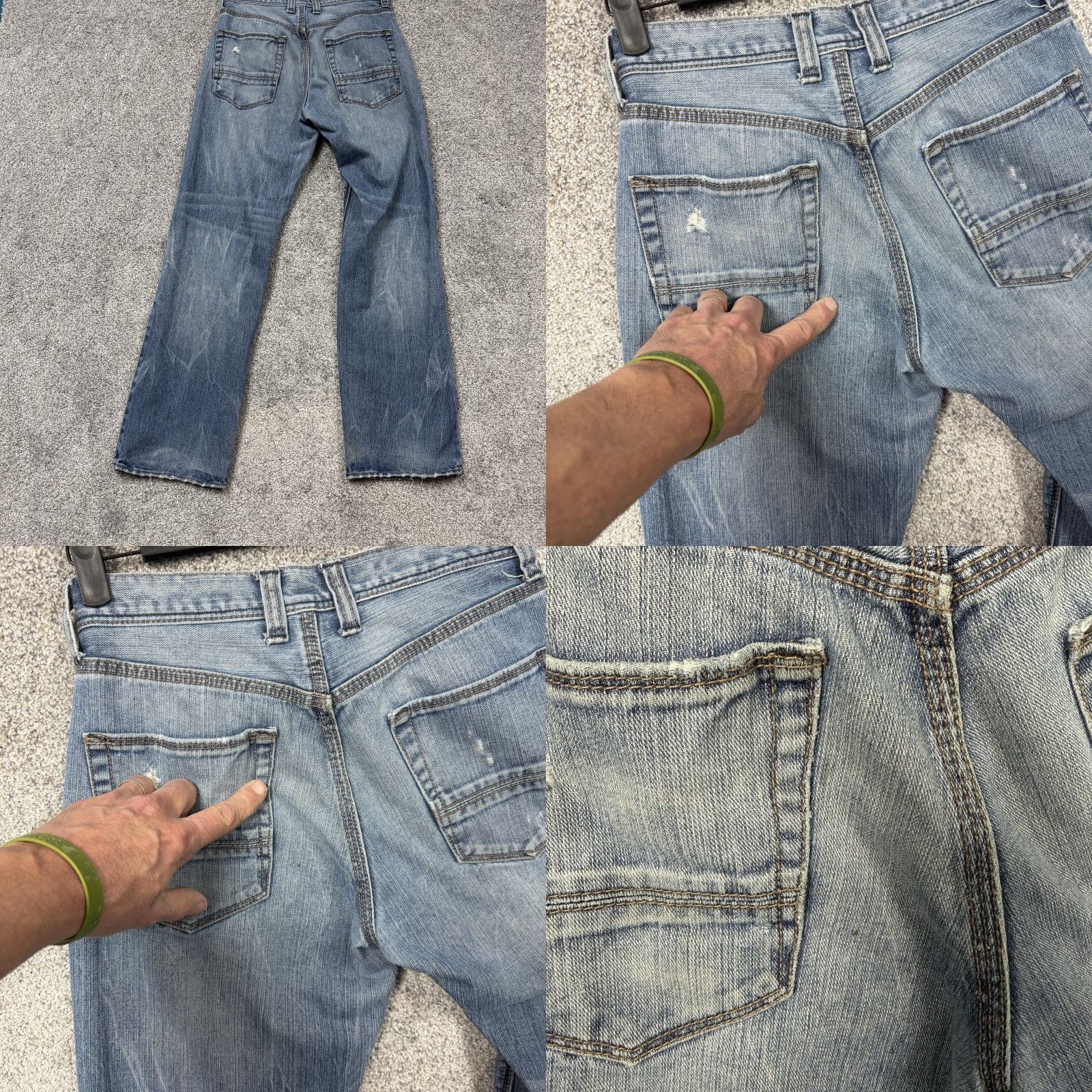 Vintage Arizona Jean Co Jeans Mens Slim Straight 29x29 Blue Distressed Denim Grunge Java? Size US 29 - 9 Thumbnail