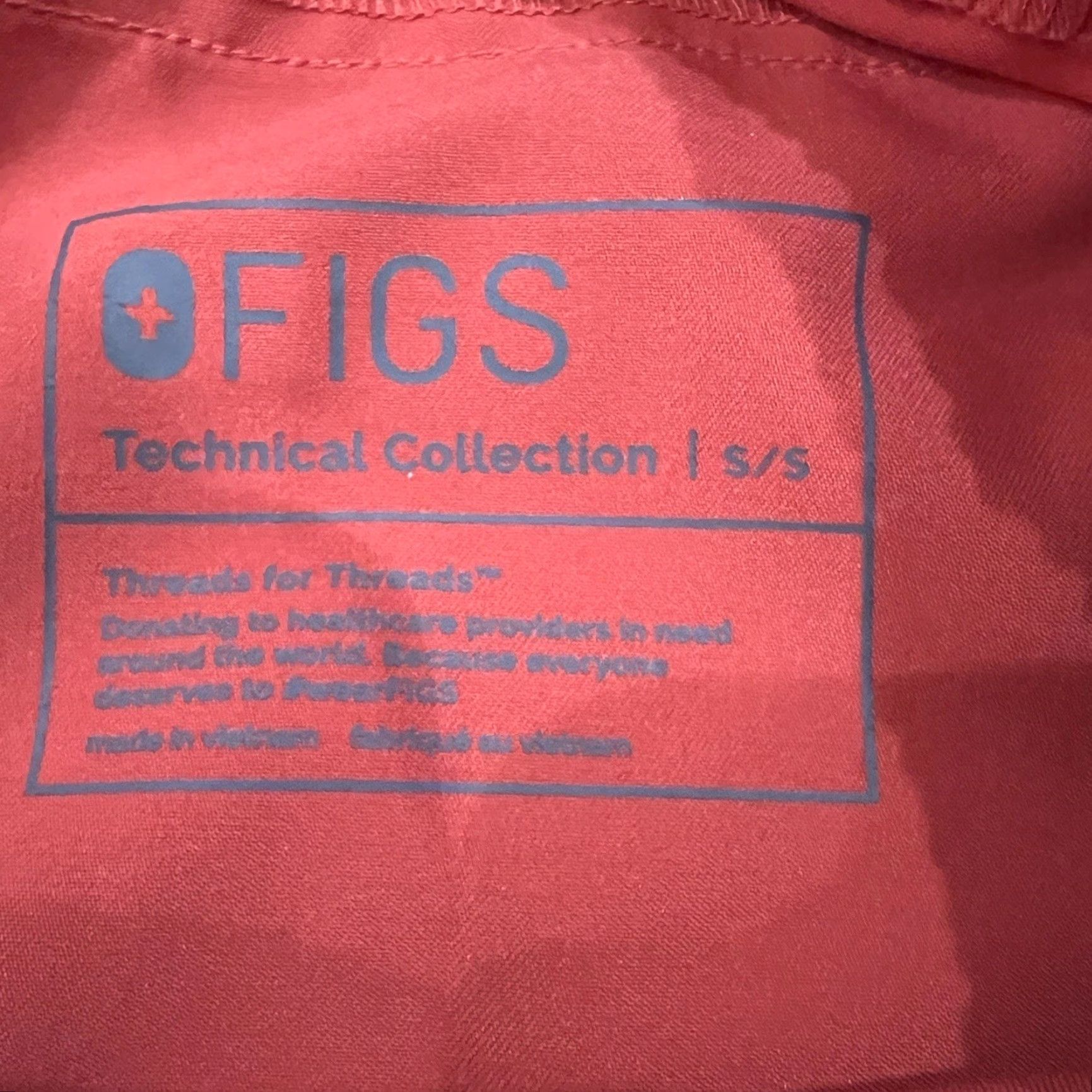 Vintage Figs Women's Medical Scrub Jogger Pants Size Small Orange Gray Tapered Drawstring Workwear Size 28" / US 6 / IT 42 - 5 Thumbnail