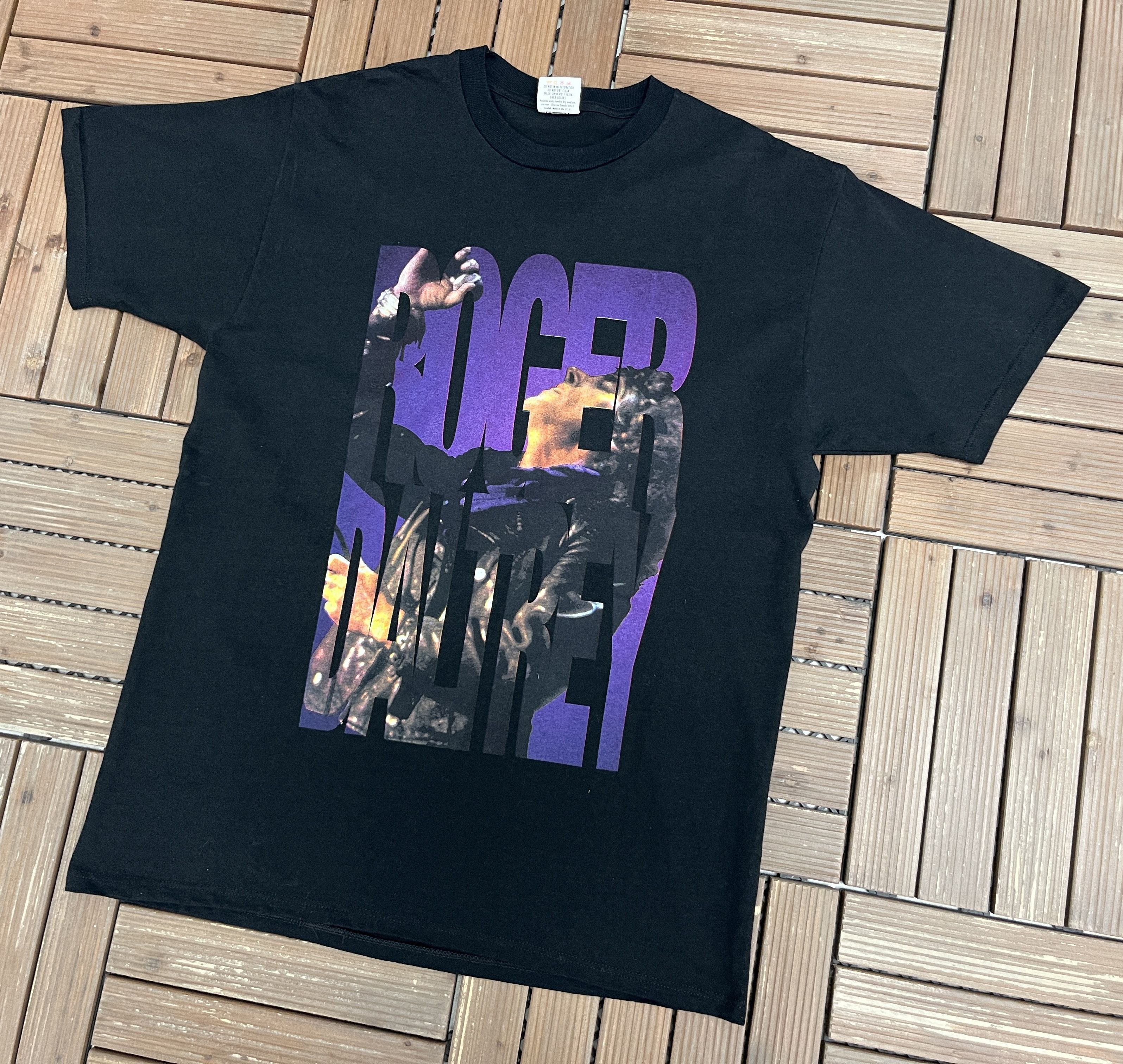 Vintage Roger Daltrey '94 Tour Vintage Black T-Shirt Tee Size US XL / EU 56 / 4 - 3 Thumbnail