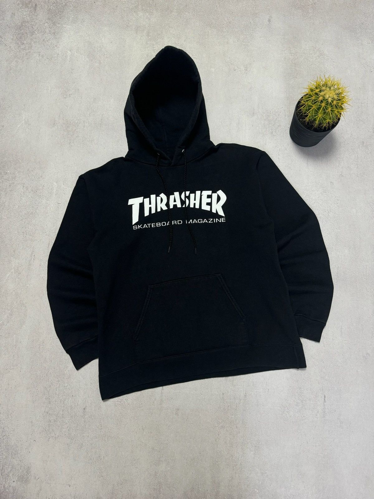 Thrasher Vintage Thrasher Hoodie Baggy Black Y2K 90s Size US S / EU 44-46 / 1 - 1 Thumbnail
