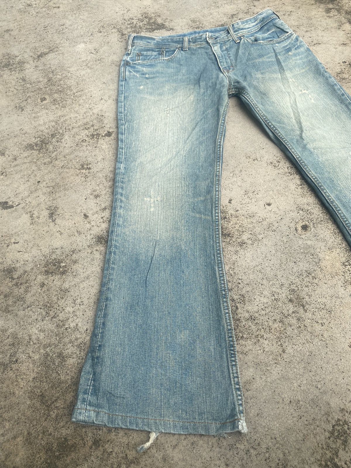 Japanese Brand Flare Jeans Denim Craft Faded Distressed Bootcut Size US 32 / EU 48 - 1 Thumbnail
