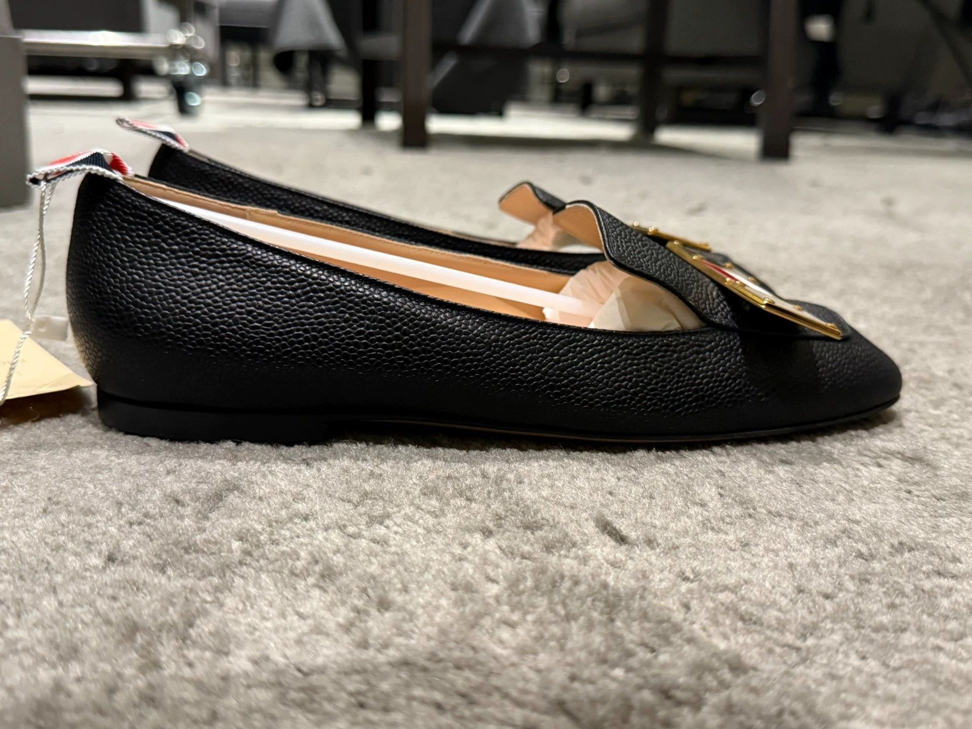 Thom Browne Thom Browne Women's 38 Three-Tone Toe Leather Slip-On Flats Size US 7.5 / IT 37.5 - 2 Thumbnail
