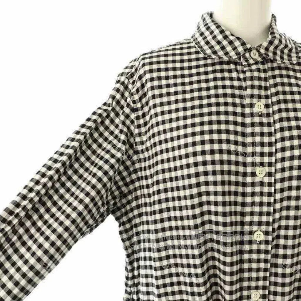 45rpm Black and White Gingham Shirt Dress. Size M / US 6-8 / IT 42-44 - 8 Thumbnail