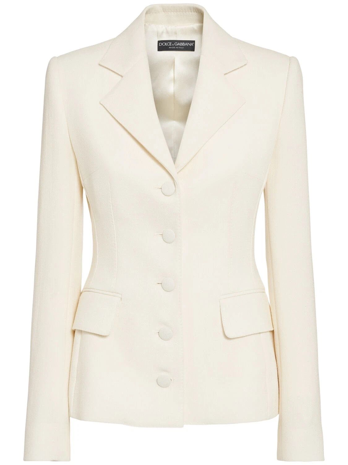 Dolce & Gabbana DOLCE&GABBANA White Wool Blazer Jacket New & Authentic Size M / US 6-8 / IT 42-44 - 1 Thumbnail
