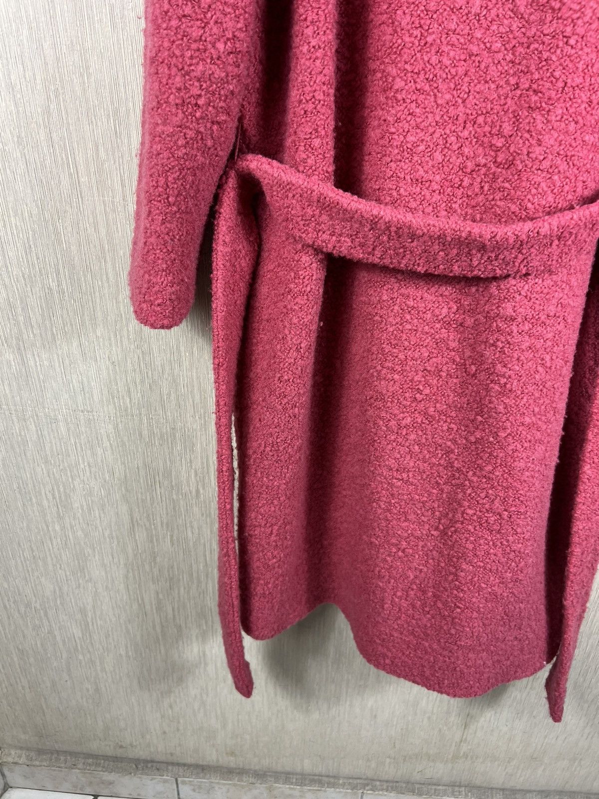 Ganni Ganni programme teddy long tied coat sherpa wool nylon pink Size M / US 6-8 / IT 42-44 - 20 Thumbnail