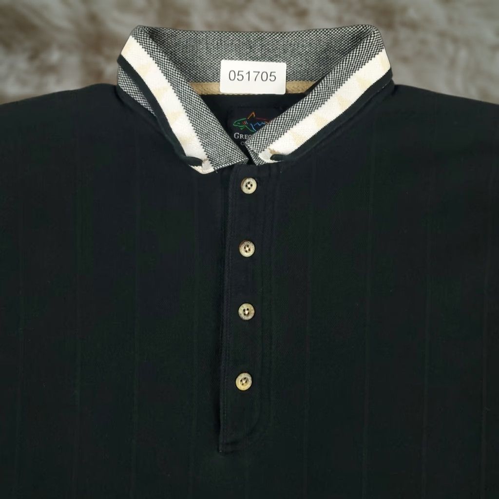 Vintage Greg Norman Polo Shirt Mens XL Black Cotton Short Sleeve, Button-Up, Casual Golf Sport Polo, Regular Fit, Men Size US XL / EU 56 / 4 - 1 Thumbnail