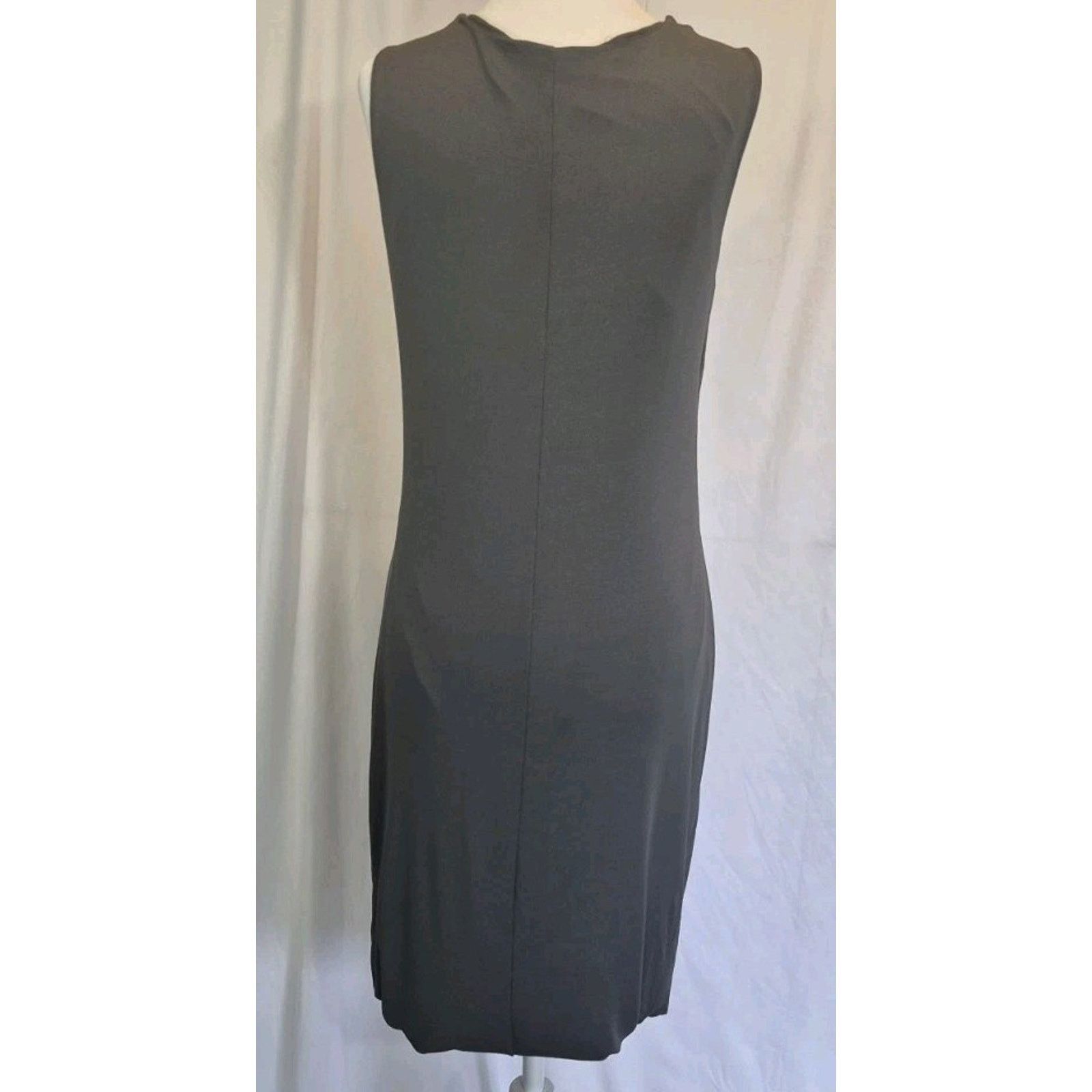 Max Mara Max Mara Designer Drape Gray Midi Dress Italy 38 US 8 Size M / US 6-8 / IT 42-44 - 4 Thumbnail