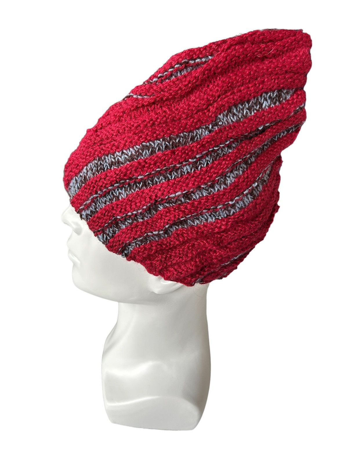 14th Addiction × Japanese Brand Crochet knitted Mohawk Design Handmade Beanie Hats Size ONE SIZE - 3 Thumbnail