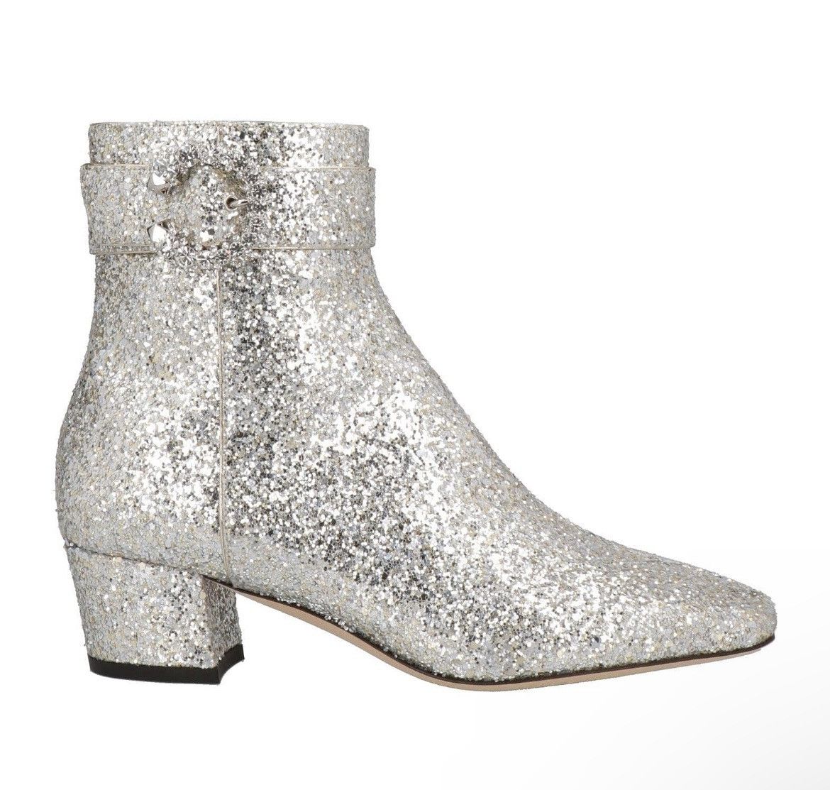 Jimmy Choo JIMMY CHOO Dazzling Coarse Glitter Fabric Crystal Myan Boots Size US 8 / IT 38 - 1 Thumbnail