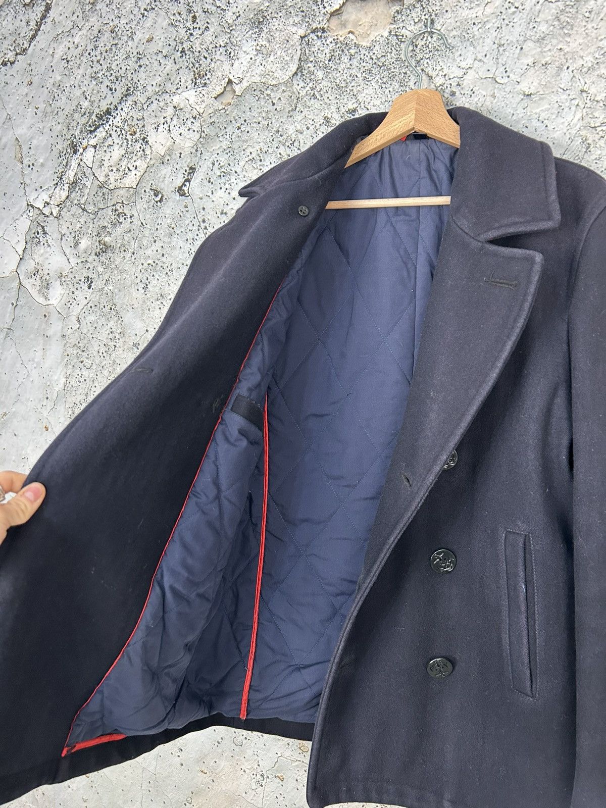 Vintage Vintage Avant Garde Navy Coat Military Archive 90s Size US M / EU 48-50 / 2 - 4 Thumbnail