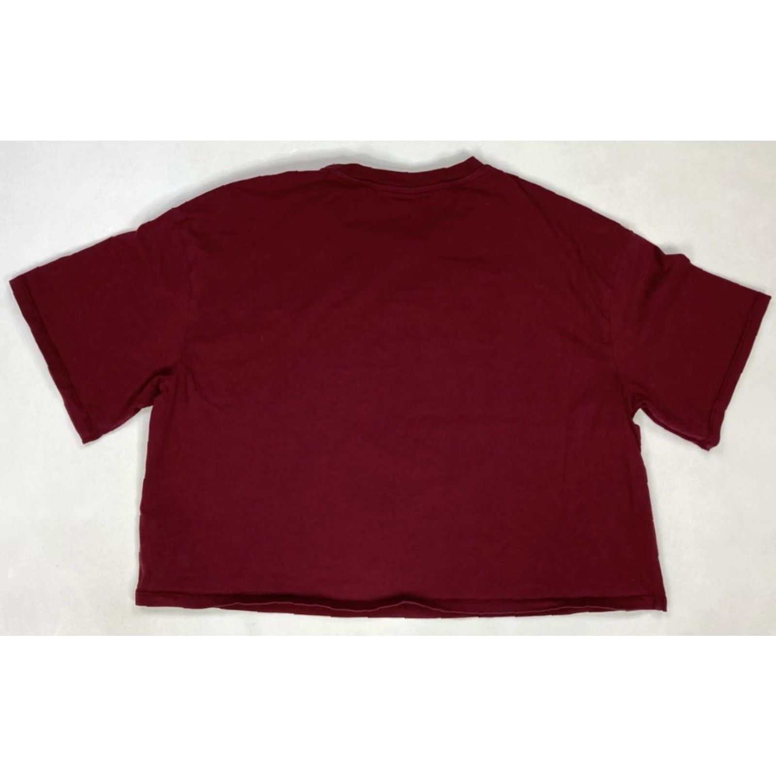 H&M VINTAGE H&M Disney Mickey Mouse Crop Graphic T-Shirt Women Large Maroon Red Size L / US 10 / IT 46 - 3 Thumbnail