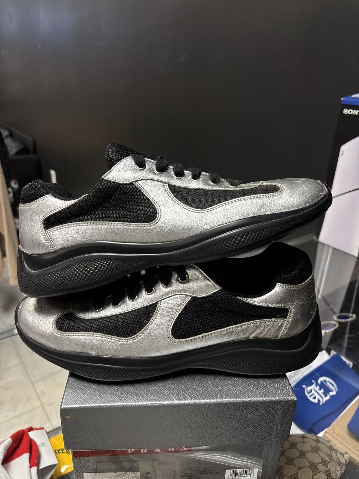 Prada Prada Americas Cup sneakers silver Size US 10 / EU 43 - 6 Thumbnail