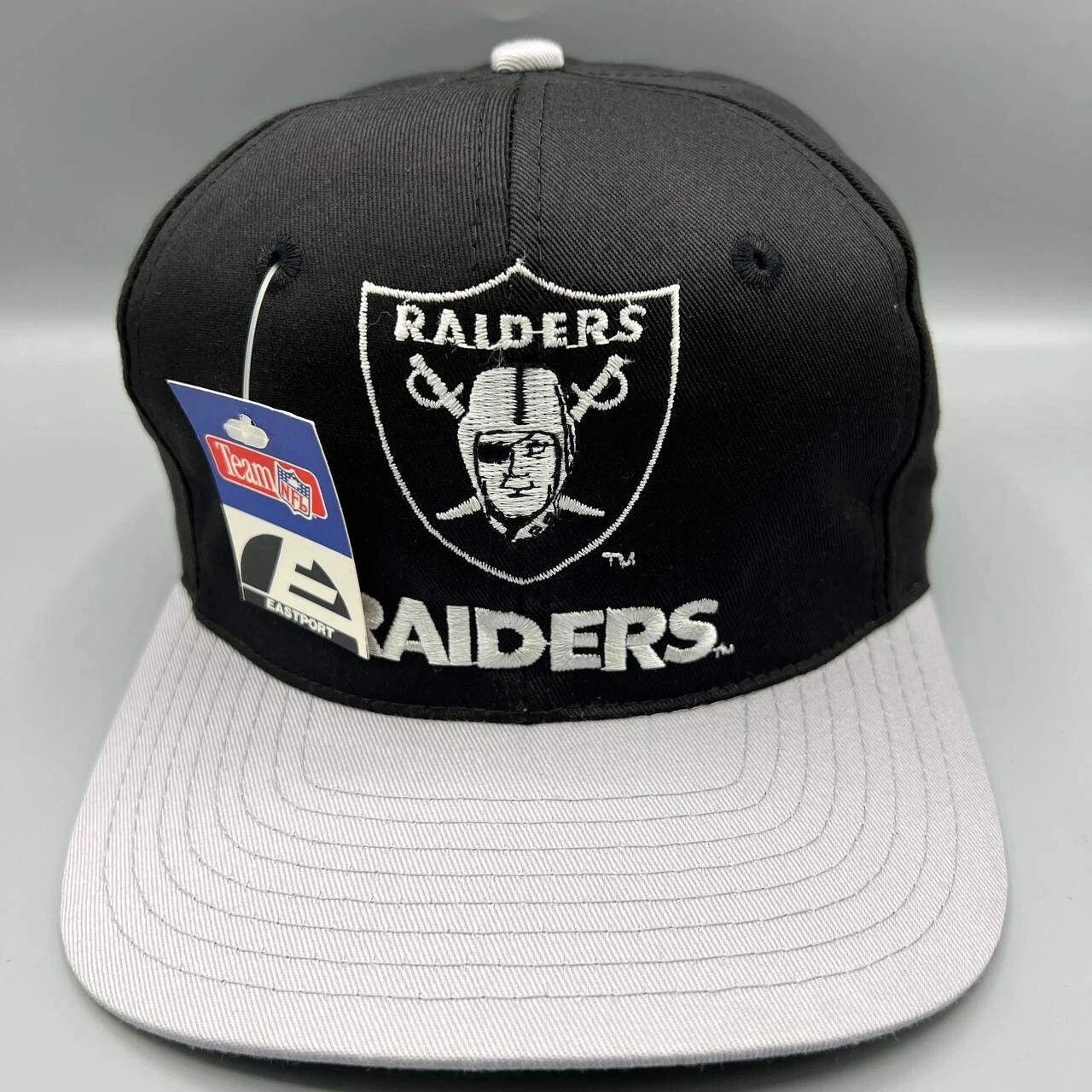NFL × Vintage Las Vegas Raiders Hat Men Black NFL Eastport Snap Back Cap Size ONE SIZE - 1 Thumbnail