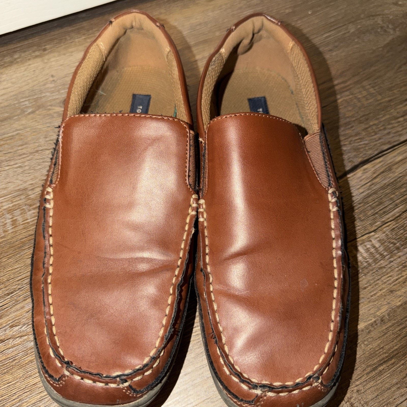 Tommy Hilfiger Tommy Hilfiger Men's Slip-On Shoes 8.5M Brown Leather Size US 8 / EU 41 - 1 Thumbnail