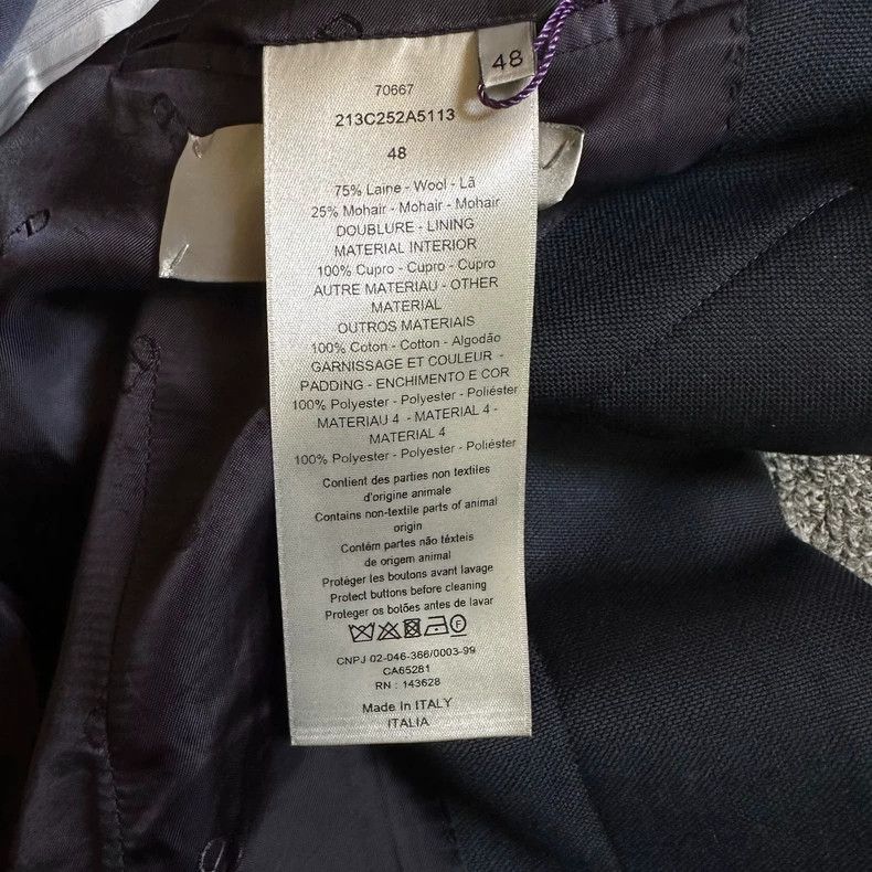 Dior Dior Navy blue stitching contrast color 2501-Nextarrow Size US M / EU 48-50 / 2 - 6 Thumbnail