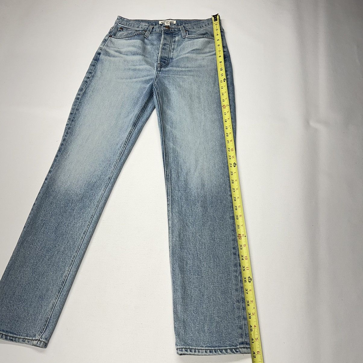 Madewell Rivet & Thread Jeans Blue Perfect Vintage Ryserson Denim Size 28" / US 6 / IT 42 - 17 Thumbnail