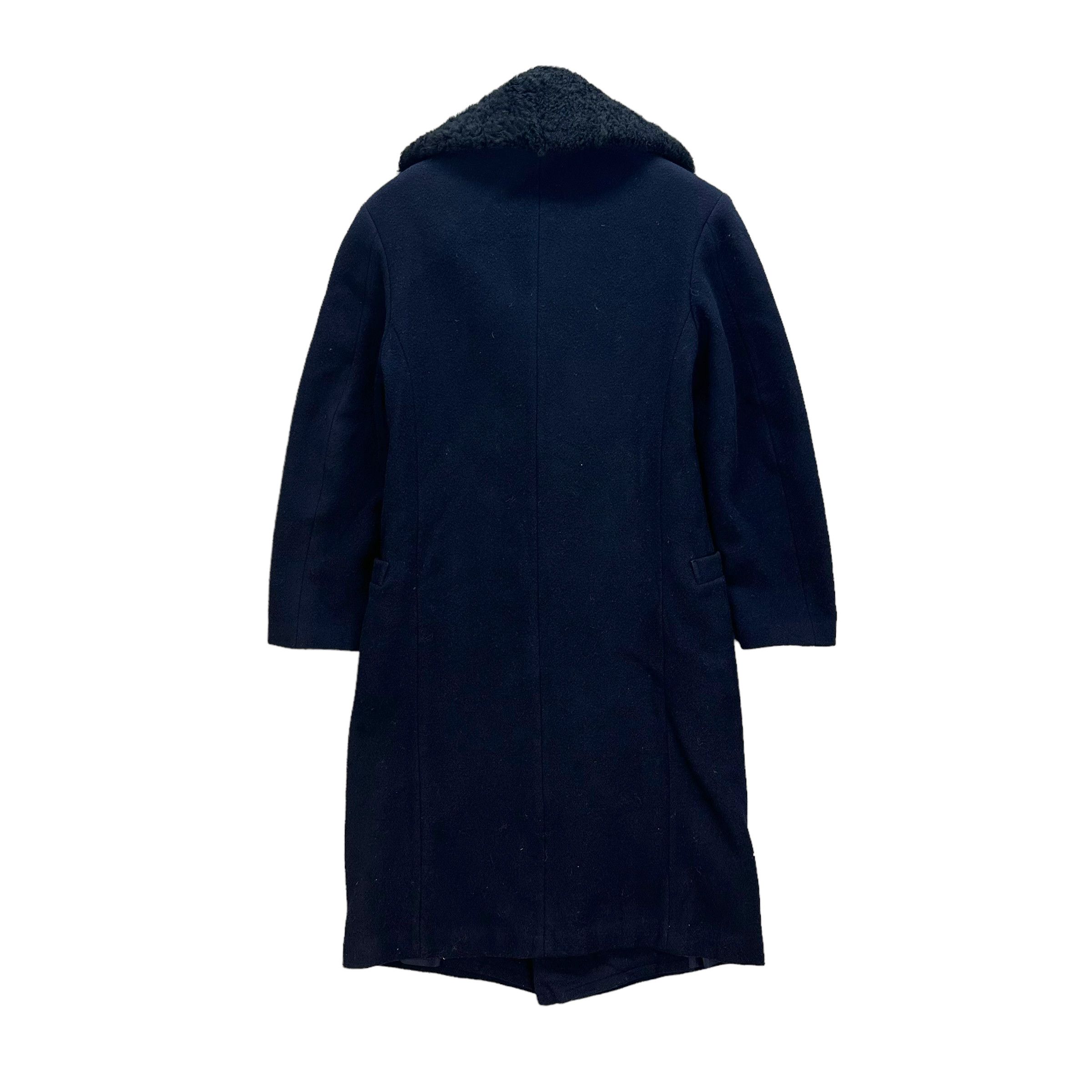 Y's Y's AW1999 SHERPA NECK SHAWL WOOL OVERCOAT #7785-176 Size S / US 4 / IT 40 - 11 Thumbnail