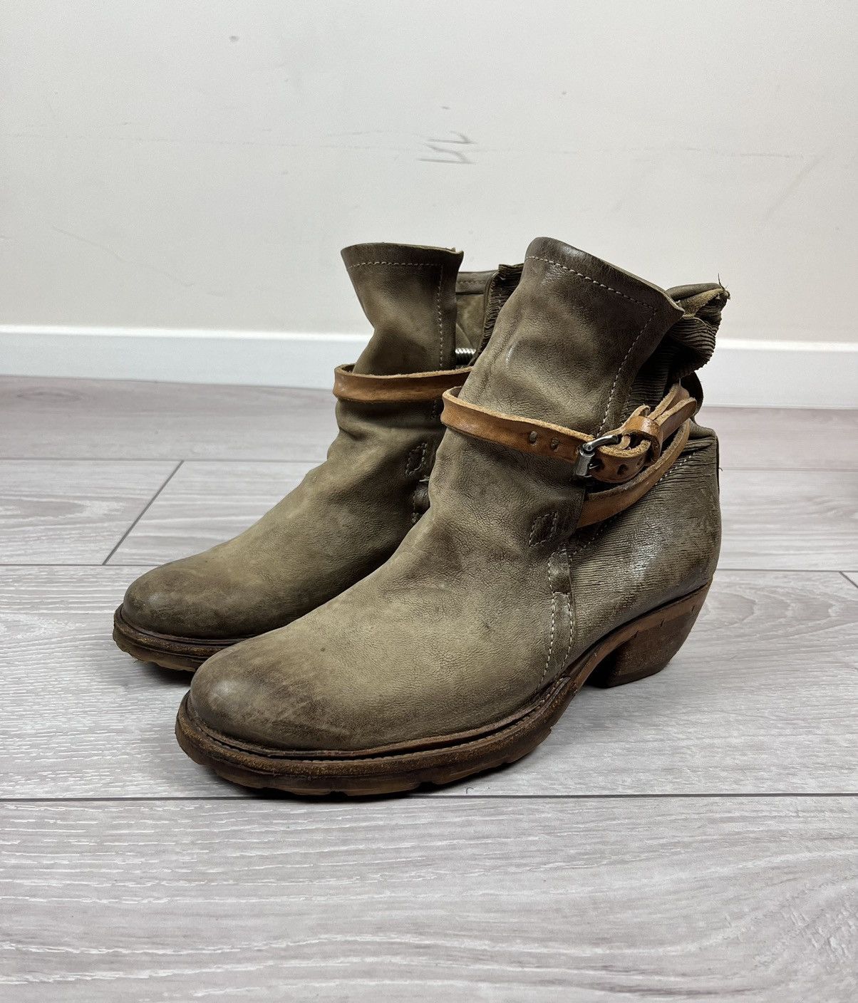 A.S.98 A.S. 98 Airsteps Avante Garde Beige Leather Heel Boots Size US 8 / IT 38 - 1 Thumbnail