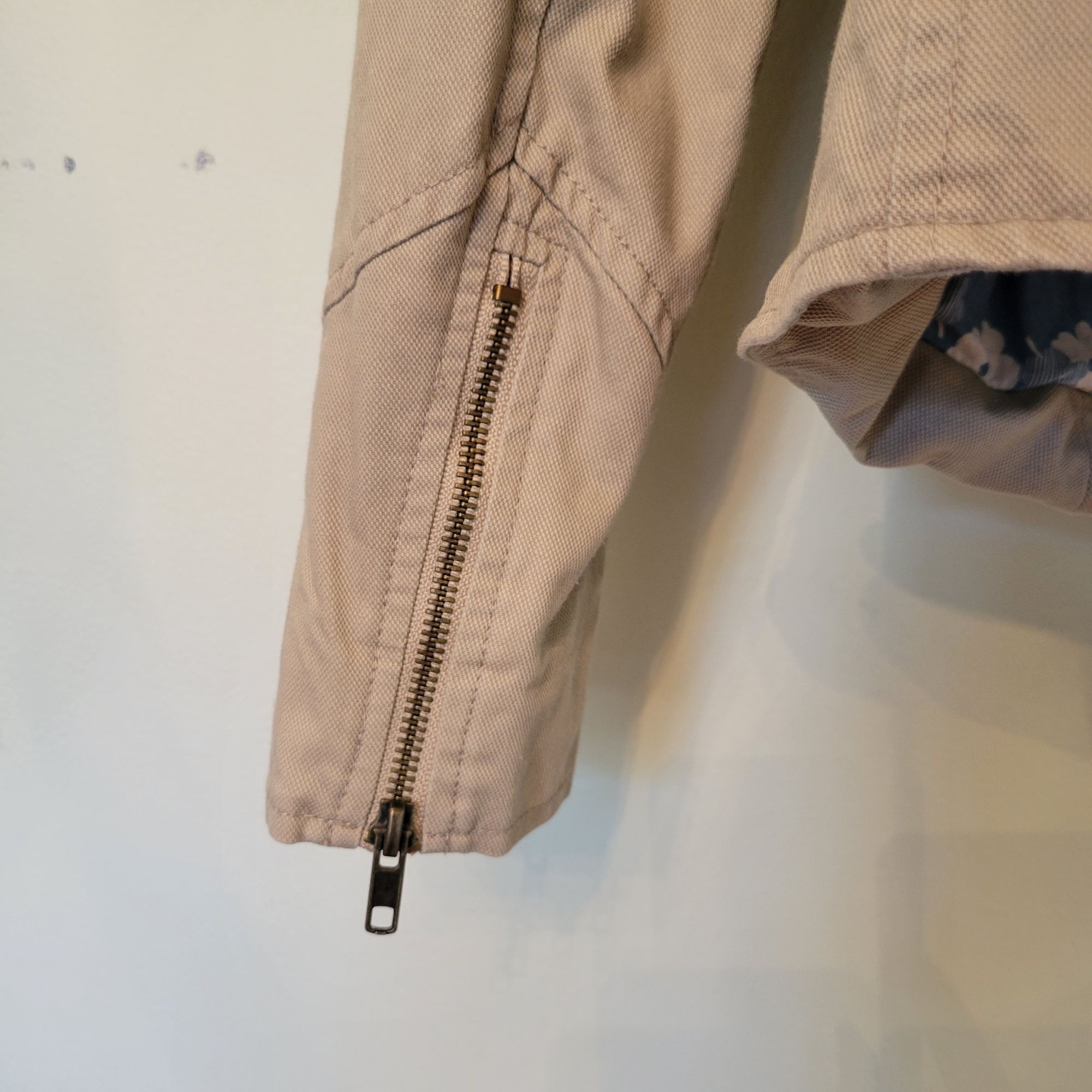 Boden Boden 6 Tan Cotton Moto Jacket Zipper Sleeves Biker WE435 Size M / US 6-8 / IT 42-44 - 7 Thumbnail