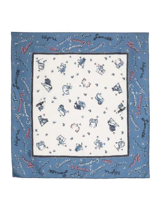 Fendi o1loc1c0824 Size: OS / Scarf in Blue Size ONE SIZE - 1 Preview