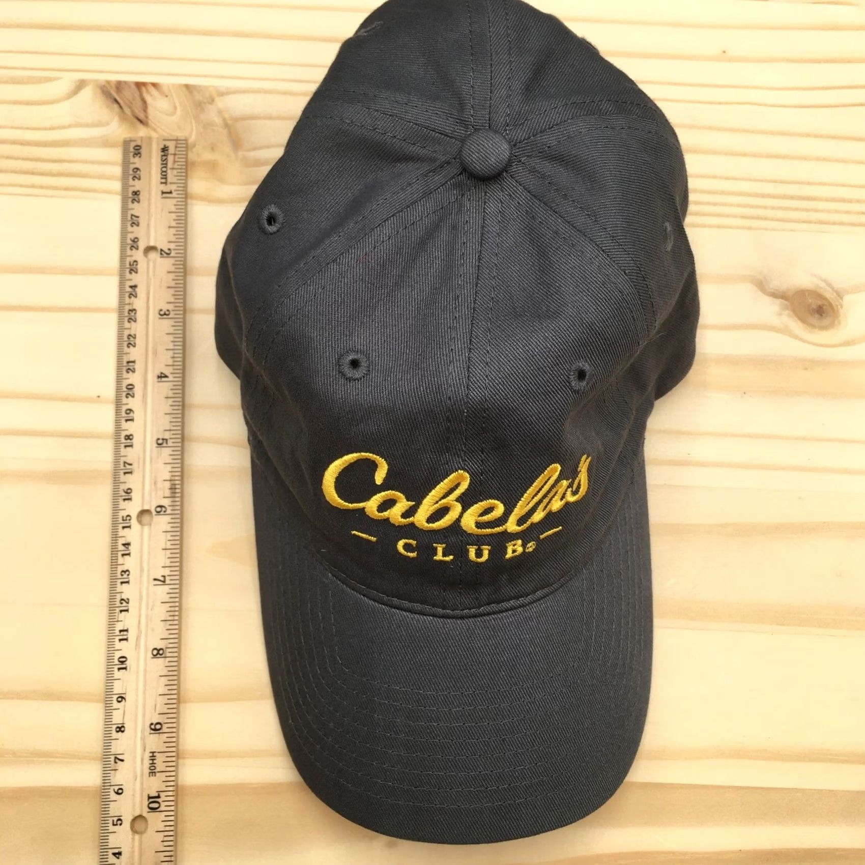 Vintage Cabela's Baseball Cap Hat Mens One Size Grey Adjustable Back Canvas Cotton Back Navy? Size ONE SIZE - 3 Thumbnail