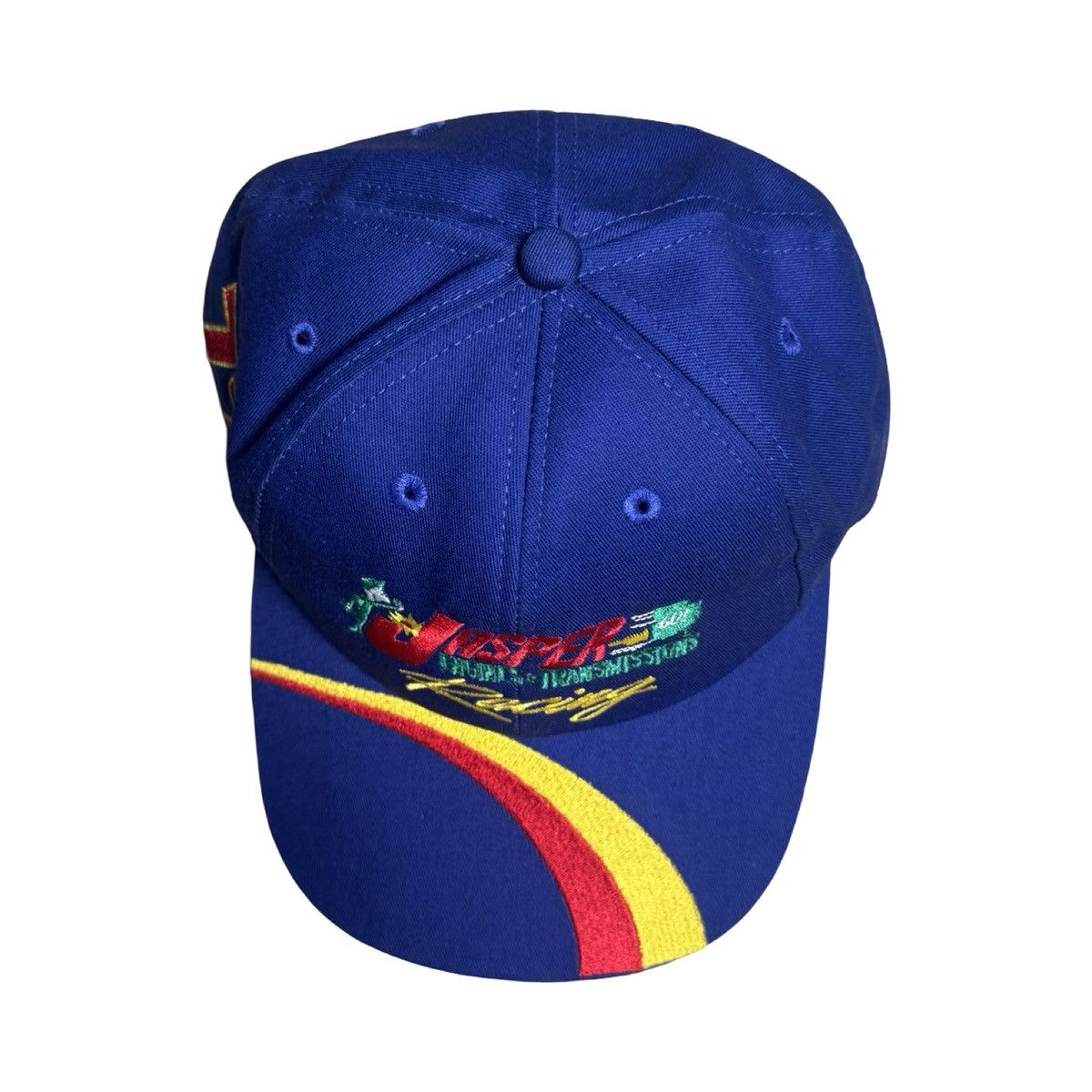 Other Vintage 90s Jasper Racing Blue Striped SnapBack Hat Size ONE SIZE - 3 Thumbnail