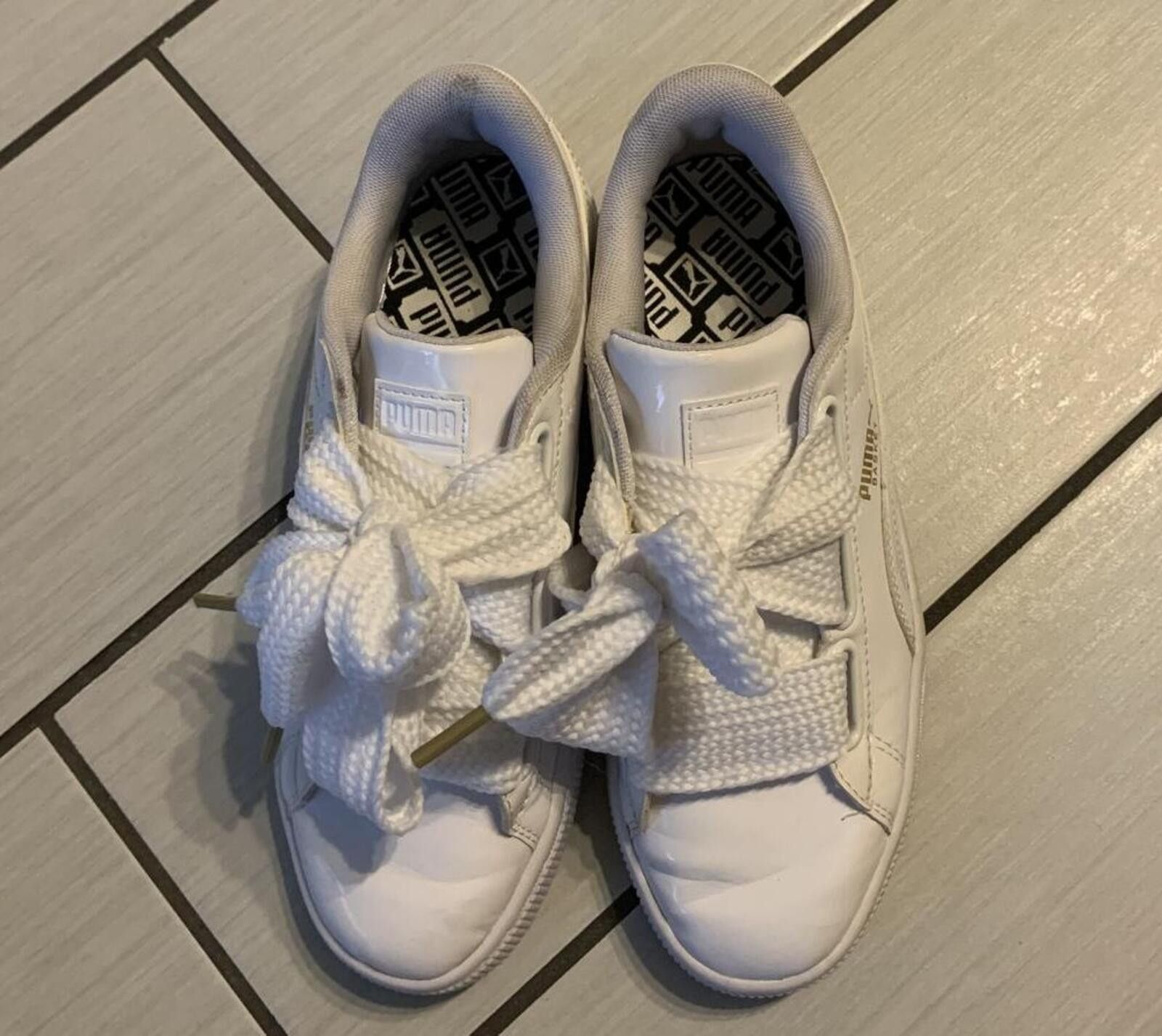 Puma Puma White Ribbon Sneakers Size US 6 / IT 36 - 1 Thumbnail