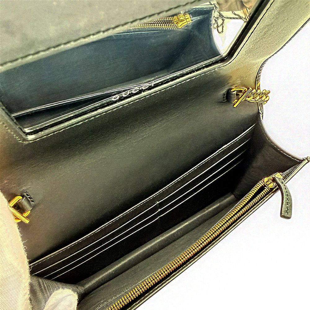 Gucci Gucci Women's Black and Gold Wallet-Purses Size ONE SIZE - 5 Thumbnail